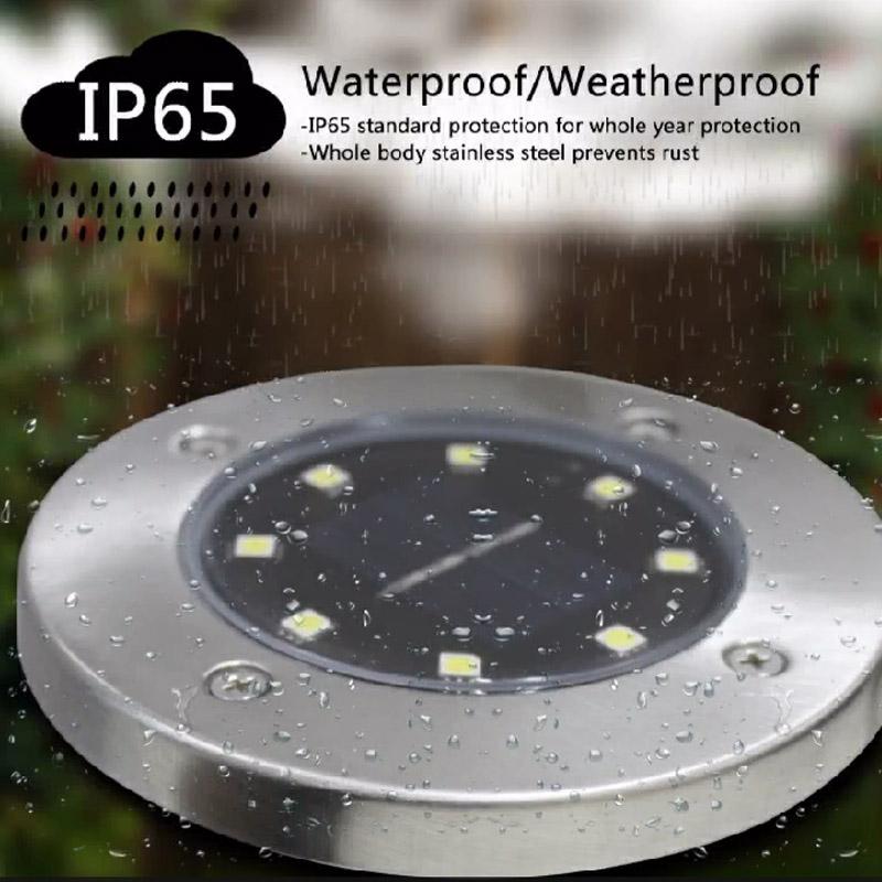 8LED Solar Powered In-Ground Lights (4 piece)