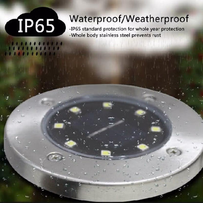 8LED Solar Powered In-Ground Lights (4 piece)