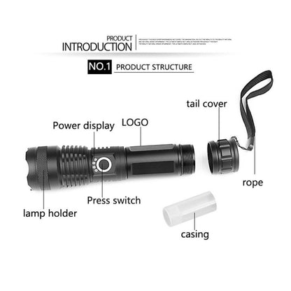 flashlight high power rechargeable